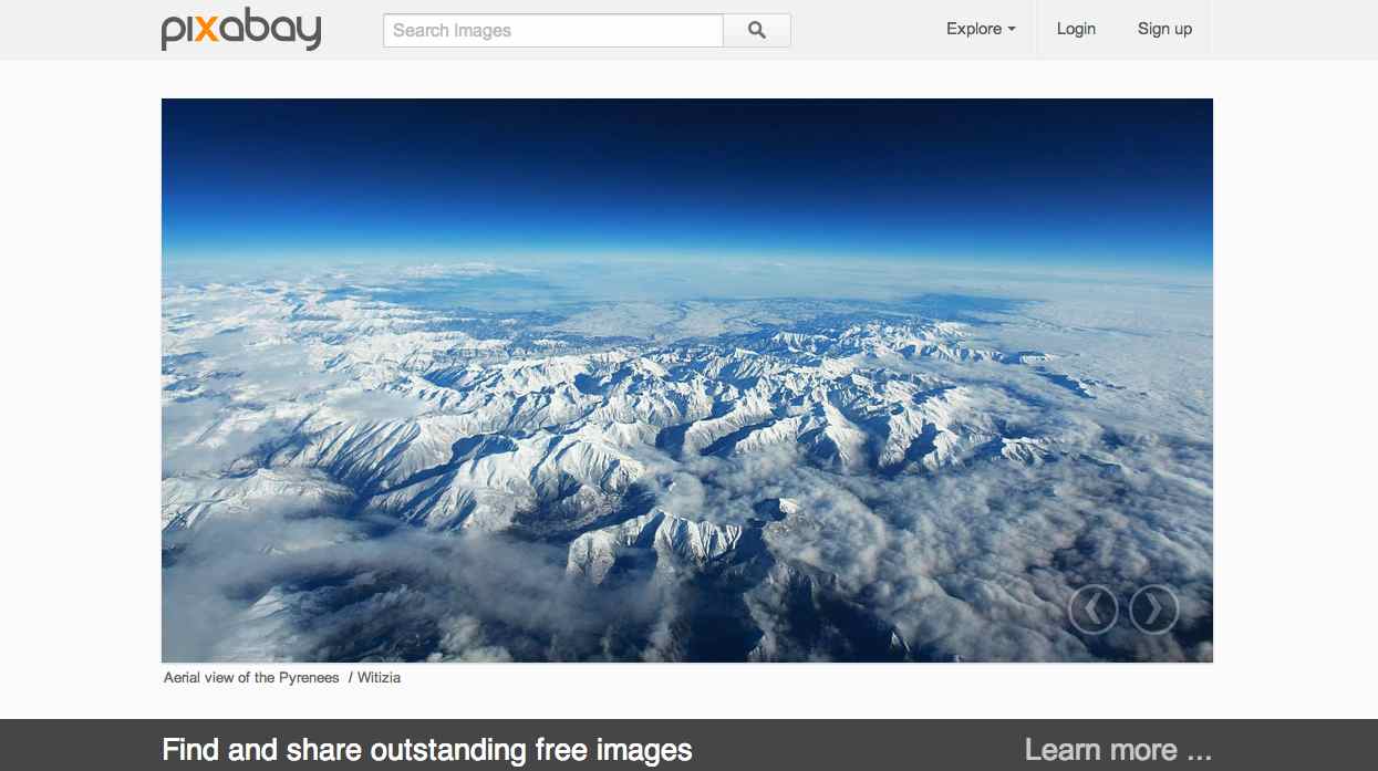 Screenshot of Pixabay.com