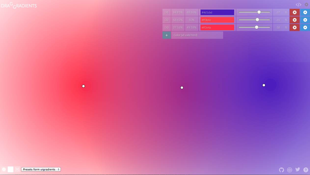 Screenshot of draGGradients