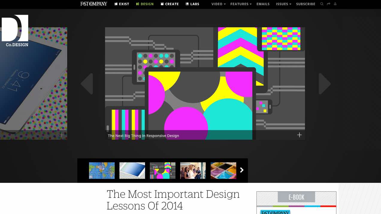 Screenshot of 2014 design lessons blogpost at Co.Design