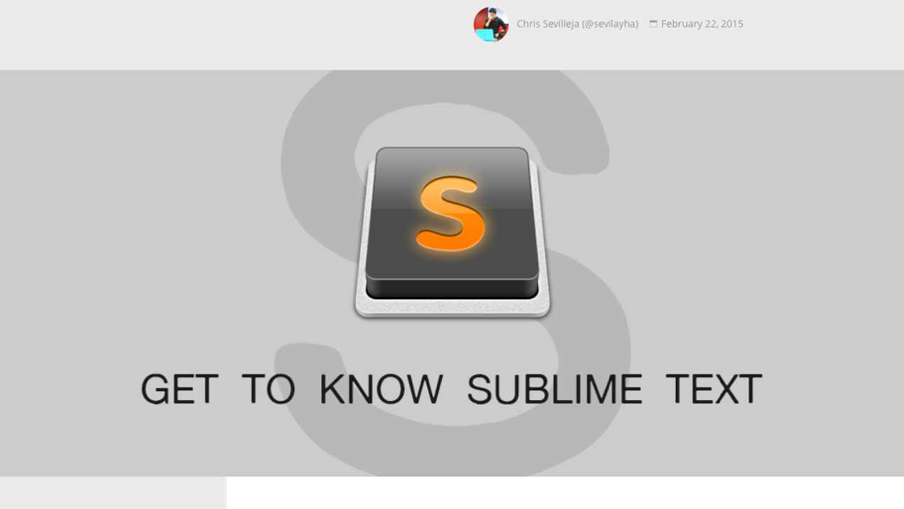 Screenshot of Sublime Text tutorial